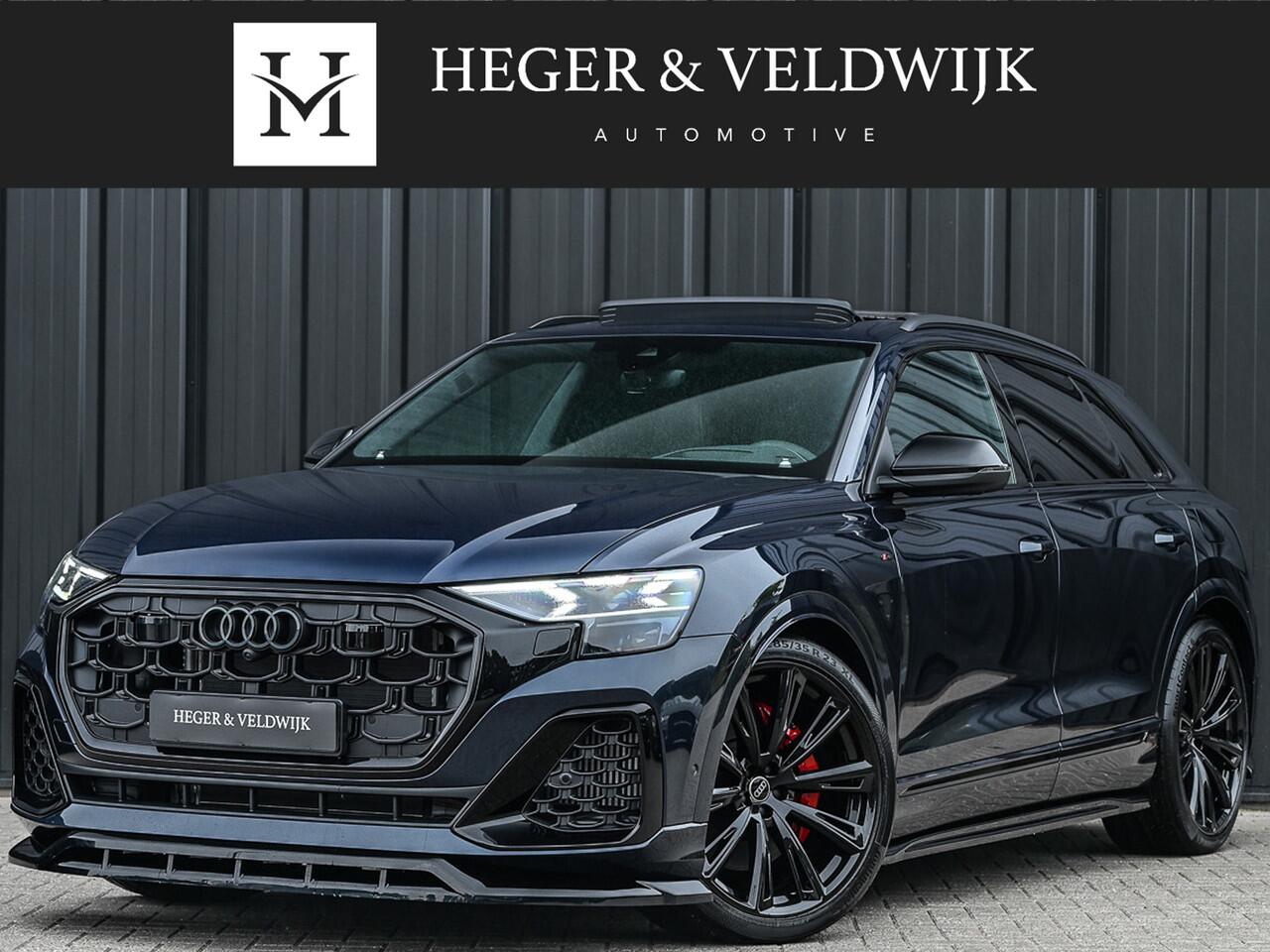 Audi Q8 60 TFSI e QUATTRO PRO LINE S COMPETITION | PANORAMADAK | CARBON | BANG & OLUFSEN ADVANCED | S-SEATS | CARBON INLEG | 360 CAMERA | HEAD-UP | AMBIANCE INTERIEUR | TREKHAAK | ADAPTIVE CRUISE | 4-WHEELBESTURING | SOFT-CLOSE | LUCHTVERING |