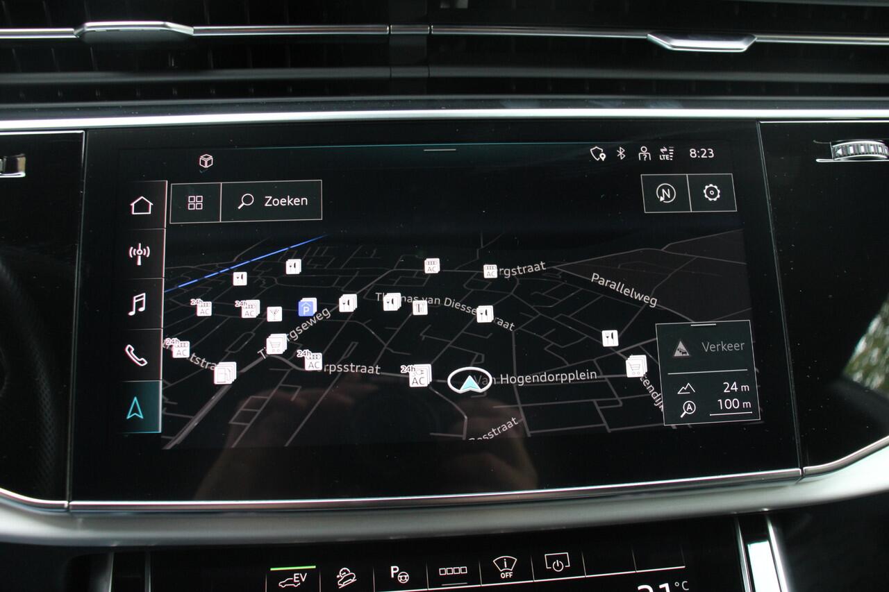 Audi Q8 55 TFSI e Quattro Pro Line S Black-Optic 360Camera/Headup/Keyless/SoftClose/B&O/Leder/Luchtvering/Panoramadak/23inch