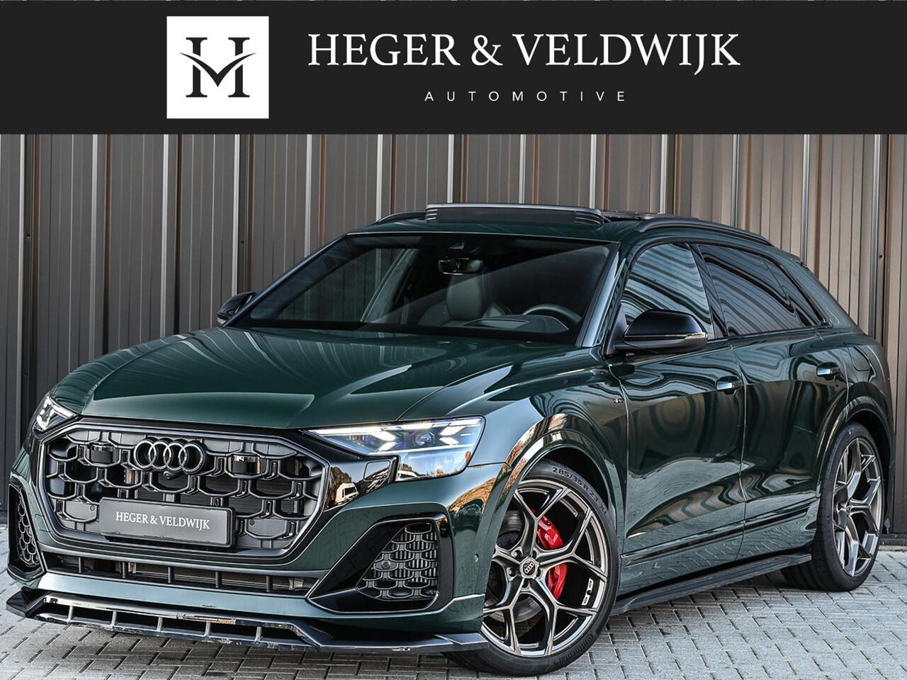 Audi Q8 60 TFSI e QUATTRO PRO LINE S COMPETITION | PANORAMADAK | 4 WIEL BESTURING | ALCANTARA HEMEL | AMBIANCE VERLICHTING | STOELMASSAGE | STOEL VENTILATIE EN -VERWARMING | HEAD-UP | 360 CAMERA | ELEKTR. TREKHAAK | SOFT CLOSE | LEDEREN DASHBOARD | GOODWOOD GRE