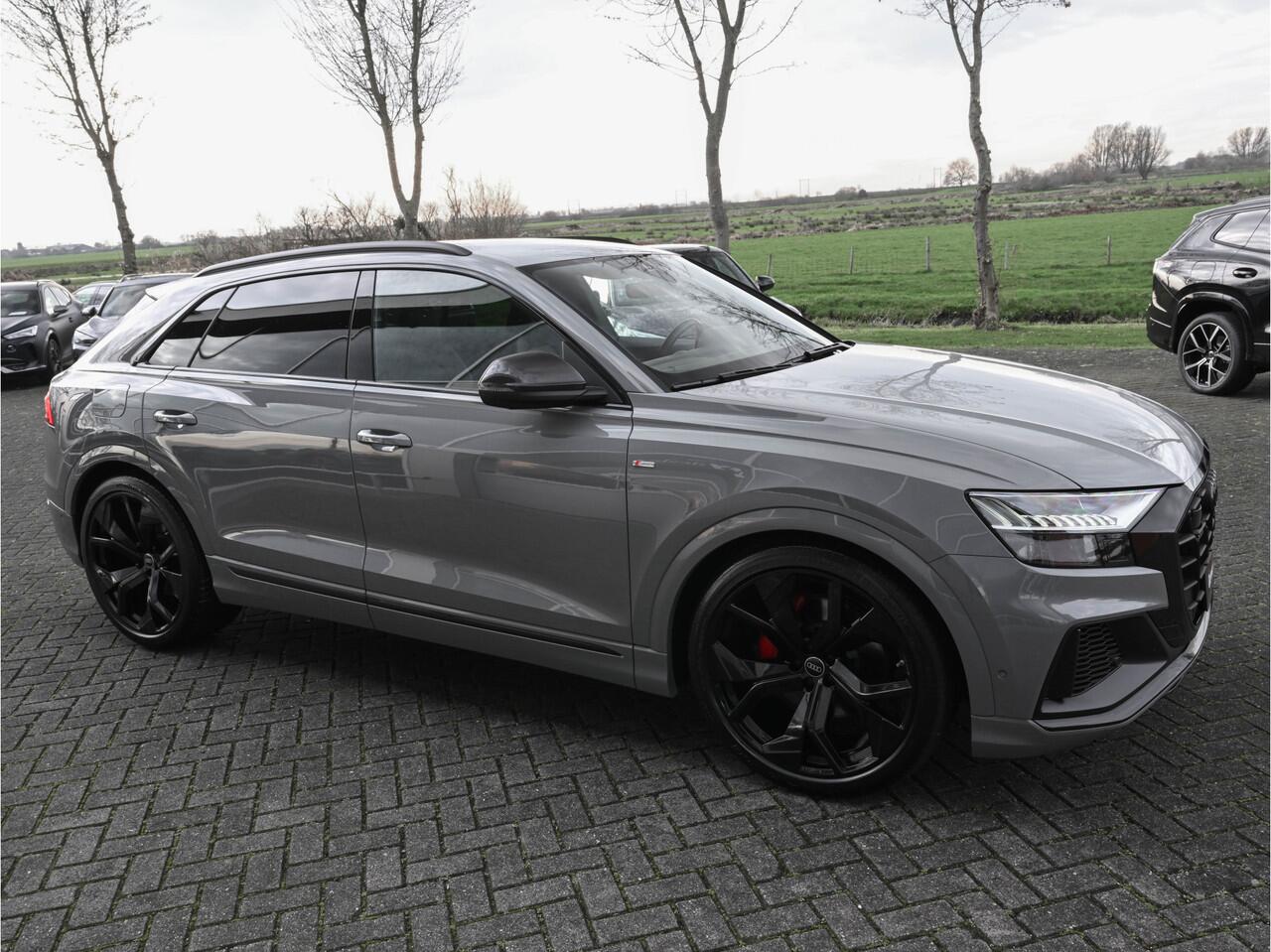 Audi Q8 55TFSI 340PK Quattro Nardo! 4W-best. RS-Zetels Carbon Softclose B&O Lucht Tr-Haak VOL!