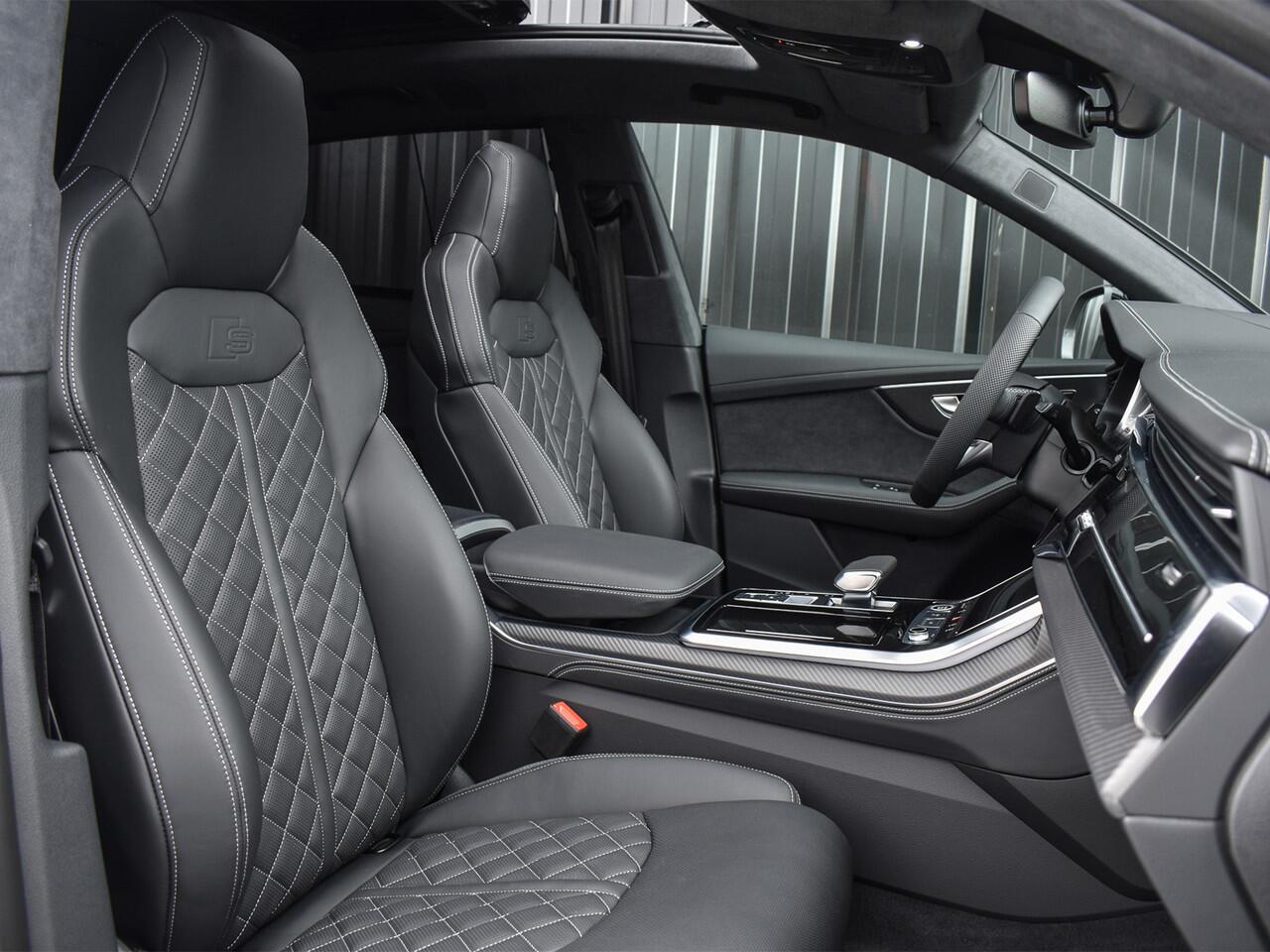 Audi Q8 60 TFSI e QUATTRO PRO LINE S COMPETITION | PANORAMADAK | BANG & OLUFSEN ADVANCED | S-SEATS | CARBON INLEG | HEAD-UP | 360 CAMERA | MEMORY SEATS | ADAPTIVE CRUISE | AMBIANCE INTERIEUR | SOFT-CLOSE | LEDEREN INTERIEUR DELEN | TREKHAAK