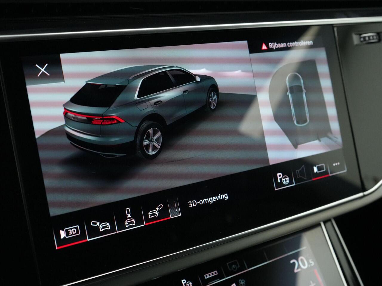 Audi Q8 55 TFSI e 381 pk tiptronic quattro Pro Line S / S-Line | Panoramadak | Rondomzicht camera | Bang & Olufsen sound | Luchtvering | Standkachel | Trekhaak | 22 inch