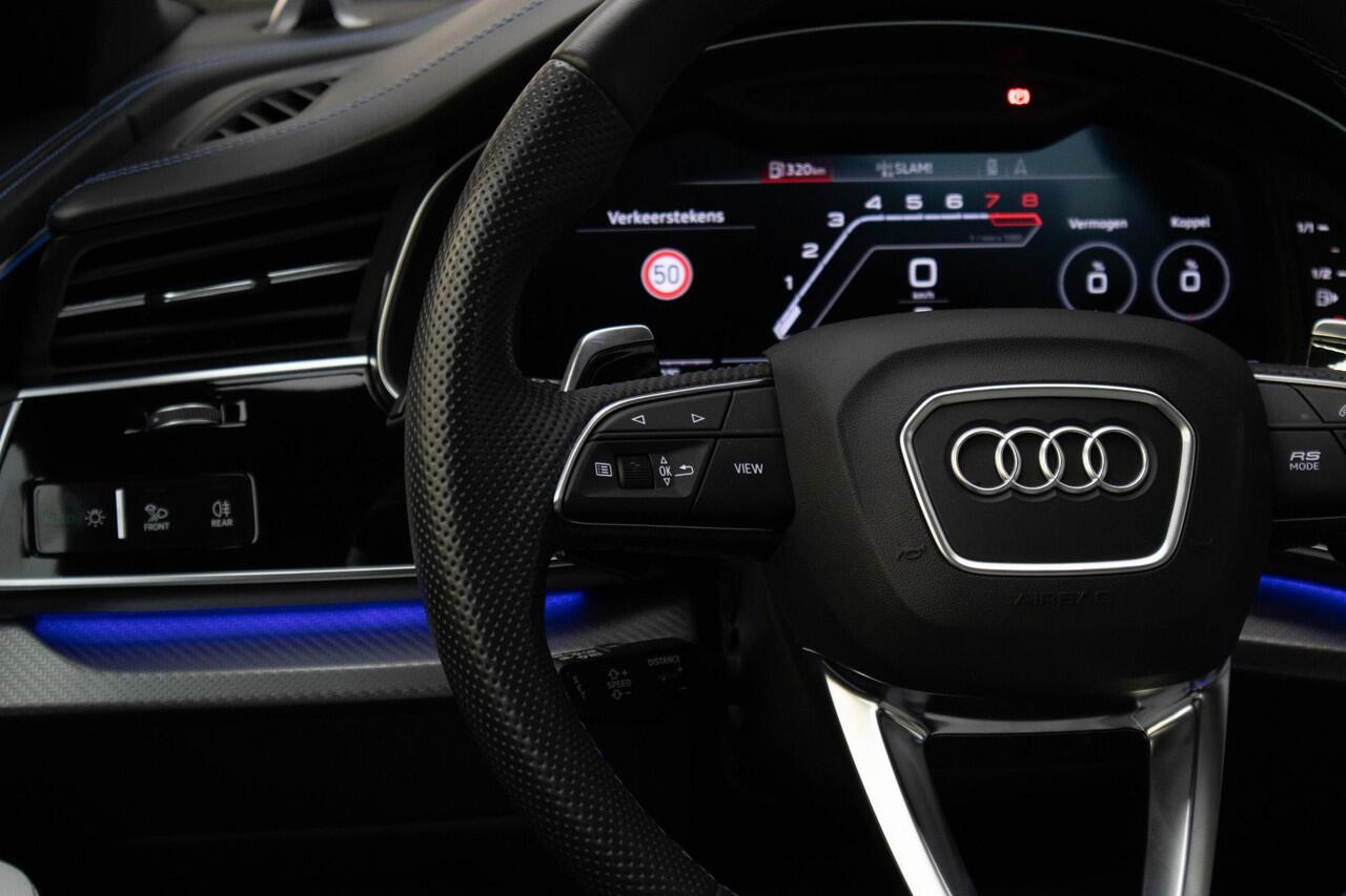 Audi Q8 4.0 TFSI RS Q8 quattro | B&O Advanced | Audi exclusive Leder | City | Tour | Parking | Panorama | Trekhaak | 23 Inch | Matrix |