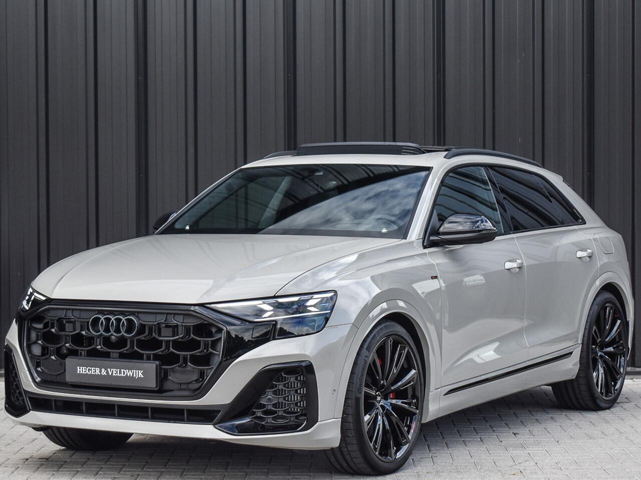 Audi Q8 60 TFSI e QUATTRO PRO LINE S COMPETITION | PANORAMADAK | BANG & OLUFSEN ADVANCED | S-SEATS | CARBON INLEG | HEAD-UP | 360 CAMERA | MEMORY SEATS | ADAPTIVE CRUISE | AMBIANCE INTERIEUR | SOFT-CLOSE | LEDEREN INTERIEUR DELEN | TREKHAAK