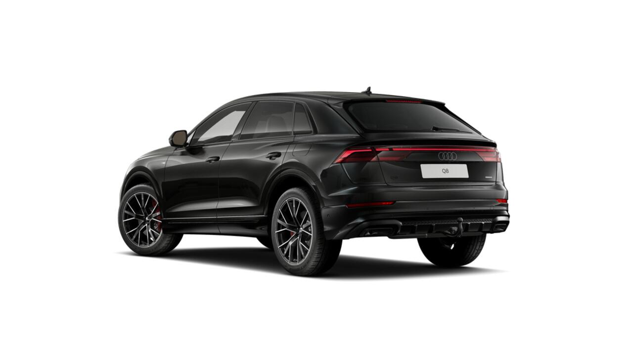 Audi Q8 55 TFSI e 394 Tiptronic Pro Line S Automaat | Vierwielbesturing | Sportstoelen plus voorin | Glazen panoramadak | Optiekpakket zwart plus | Privacy glas (donker getint) | Bang & Olufsen Premium 3D