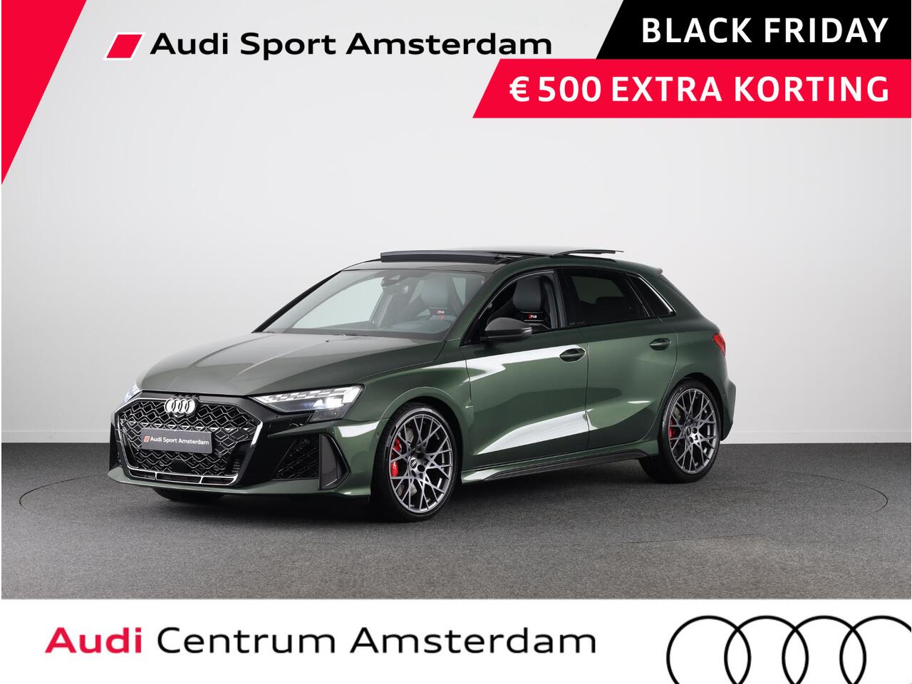Audi RS3 Sportback 2.5 TFSI quattro 400pk Panoramadak | Schaal stoelen | Head Up Display | Sonsos audio