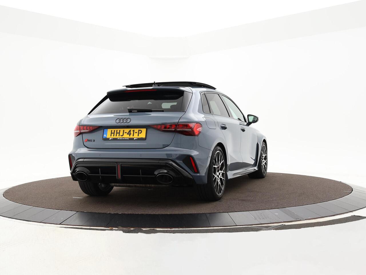Audi RS3 Sportback 2.5 TFSI quattro 400 PK · Topsnelheid 280 km/h · RS Sportuitlaat · SONOS Premium 3D · Glazen panoramadak