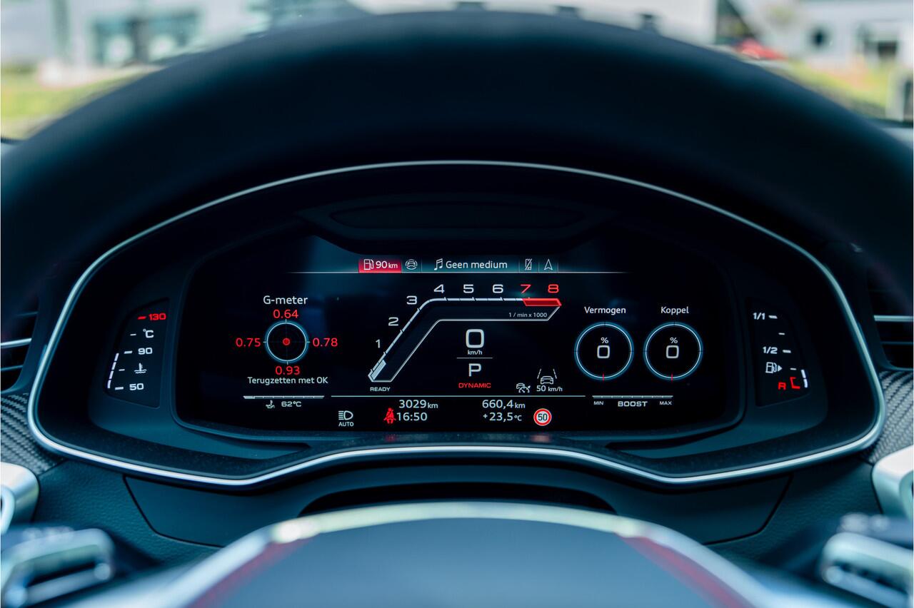 Audi RS6 Avant 4.0 TFSI quattro ABT | ABT HR22 Glossy Black | Audi Exclusive | Carbon optiek | Dynamic plus | Keramische remmen | Design pakket rood | Alcantara hemel | Panorama dak | Assistentiepakket plus | B&O Premium audio | Carbon spiegels | Carnon interieur 