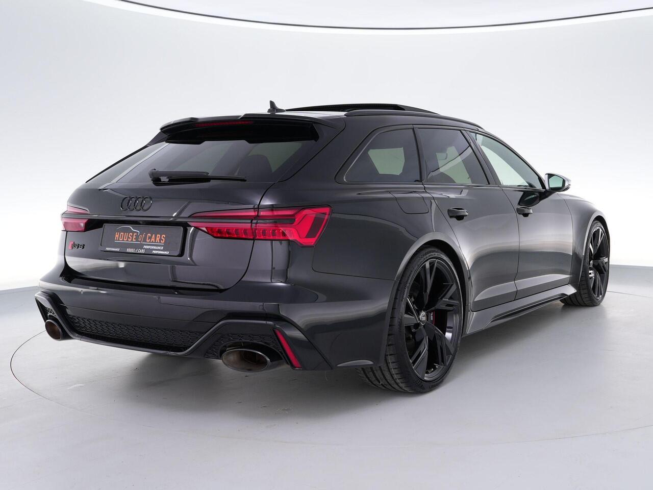 Audi RS6 Avant 600pk 4.0 TFSI quattro |dynamic ride control|achteras besturing|panoramadak|B&O|HUD|360 camera|memory|trekhaak|stoelverwarming & ventilatie|blind spot|Apple Carplay|