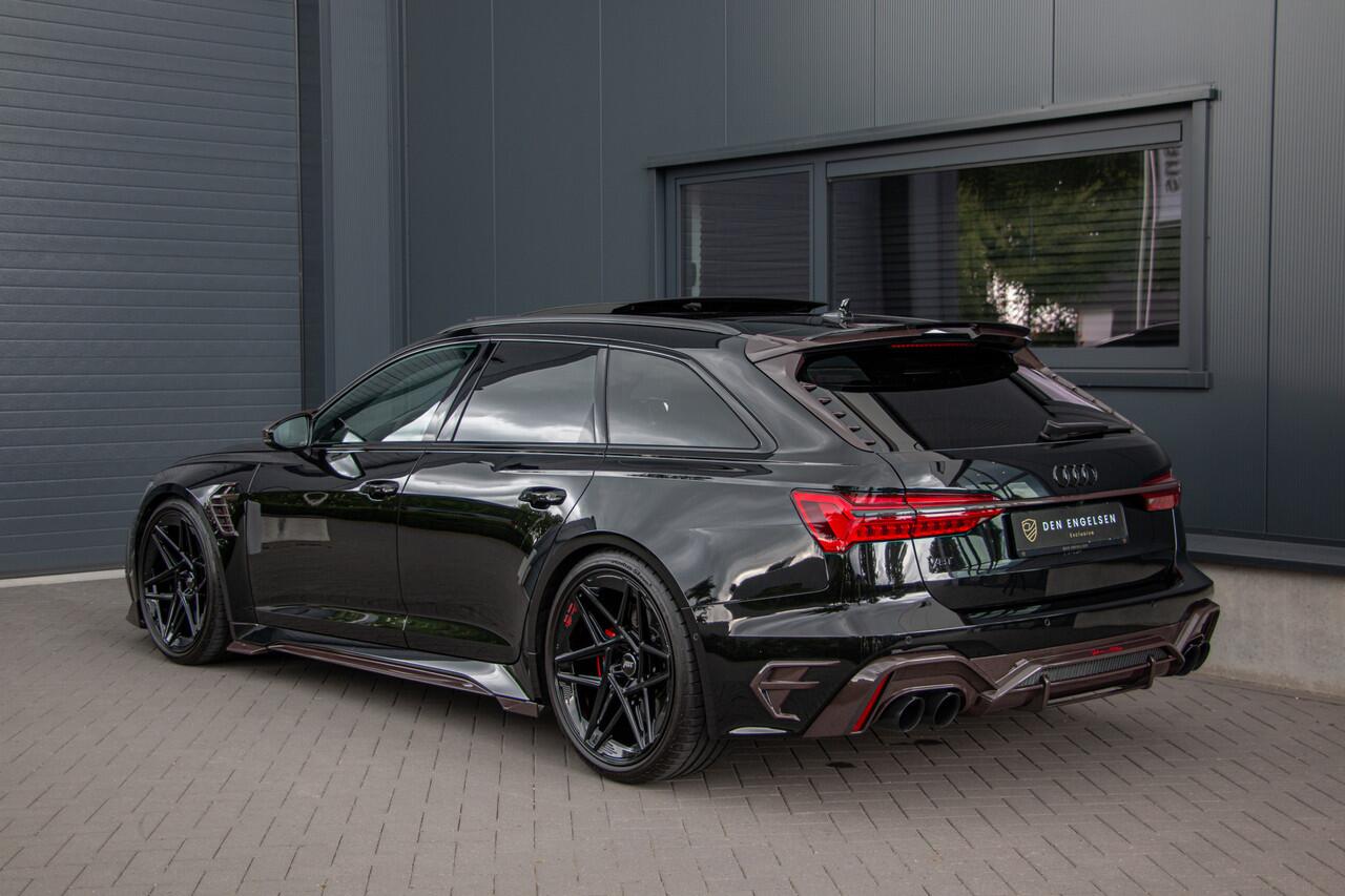 Audi RS6 Avant Johann ABT Signature Edition | 800PK | BTW | B&O+ | Ceramic Brakes | 360 Cam | ACC | Pano | Softclose | Lane & Side Assist | Fabrieksgarantie | Neus PPF | Carbon | Apple & Android Carplay | Dynamic+ | Achterasbesturing | Dynamic Plus Pack |Ambianc