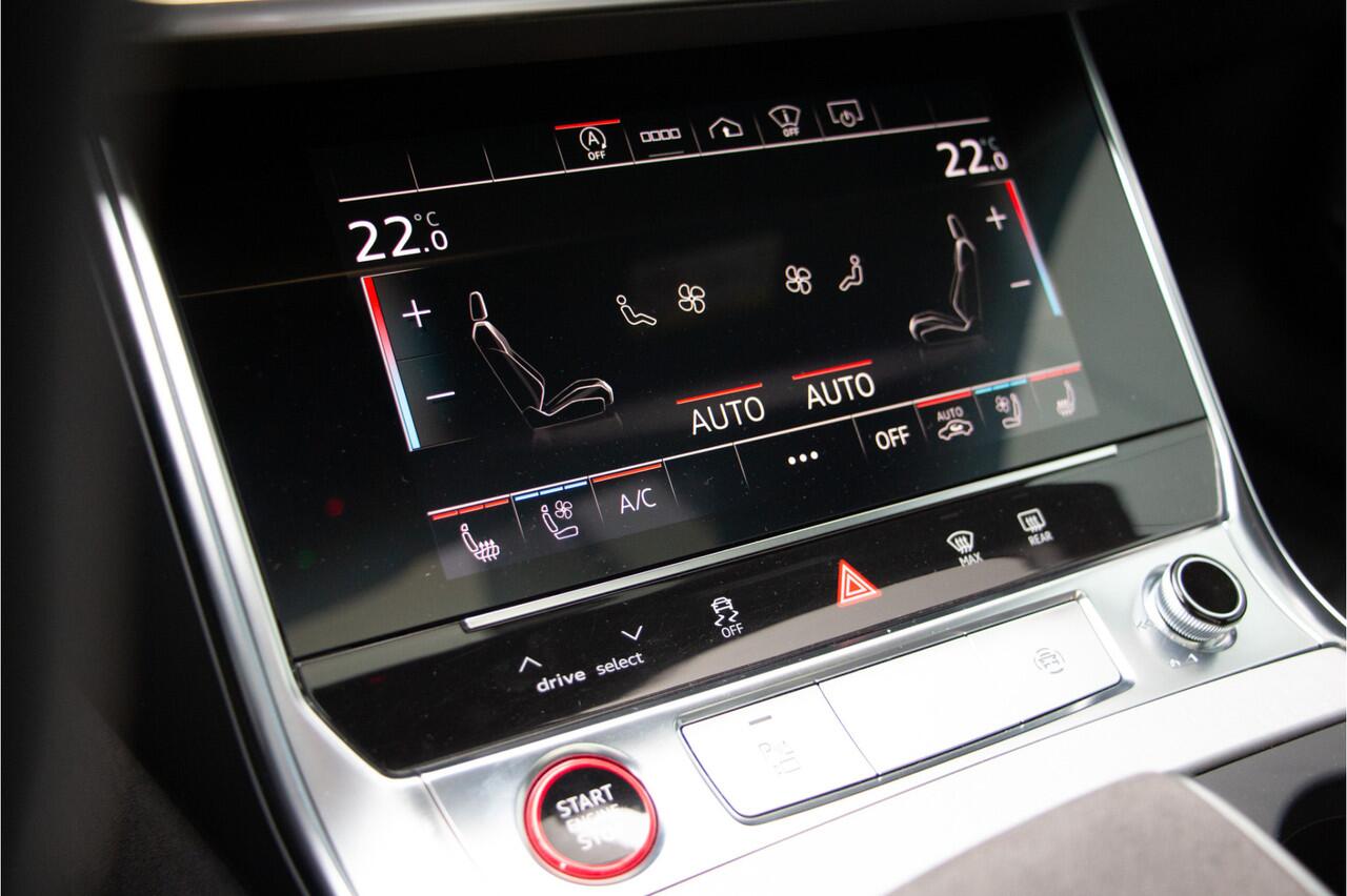 Audi RS6 Avant V8 600PK | BTW | Keramische | ACC | 360 Cam | Head up | B&O + | Stoelventilatie | Lane & Side Assist | Dynamic+ 305km/h| Laser | Achterasbesturing | Laser | Memory | Garagedeuropener | Apple & Android Carplay | Sportuitlaat | Ambiance | Carbon | N.P