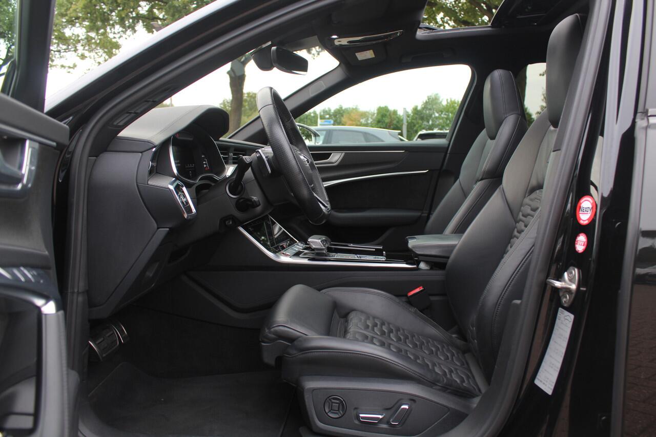 Audi RS6 Avant TFSI quattro / Trekhaak / Panoramadak / Keramisch / 360Camera / Head-up / Softclose / Standverwarming / B&O / Volleder / 22'' / Apple CarPlay / Achterasbesturing / Luchtvering / Dodehoek / DAB / ACC / St