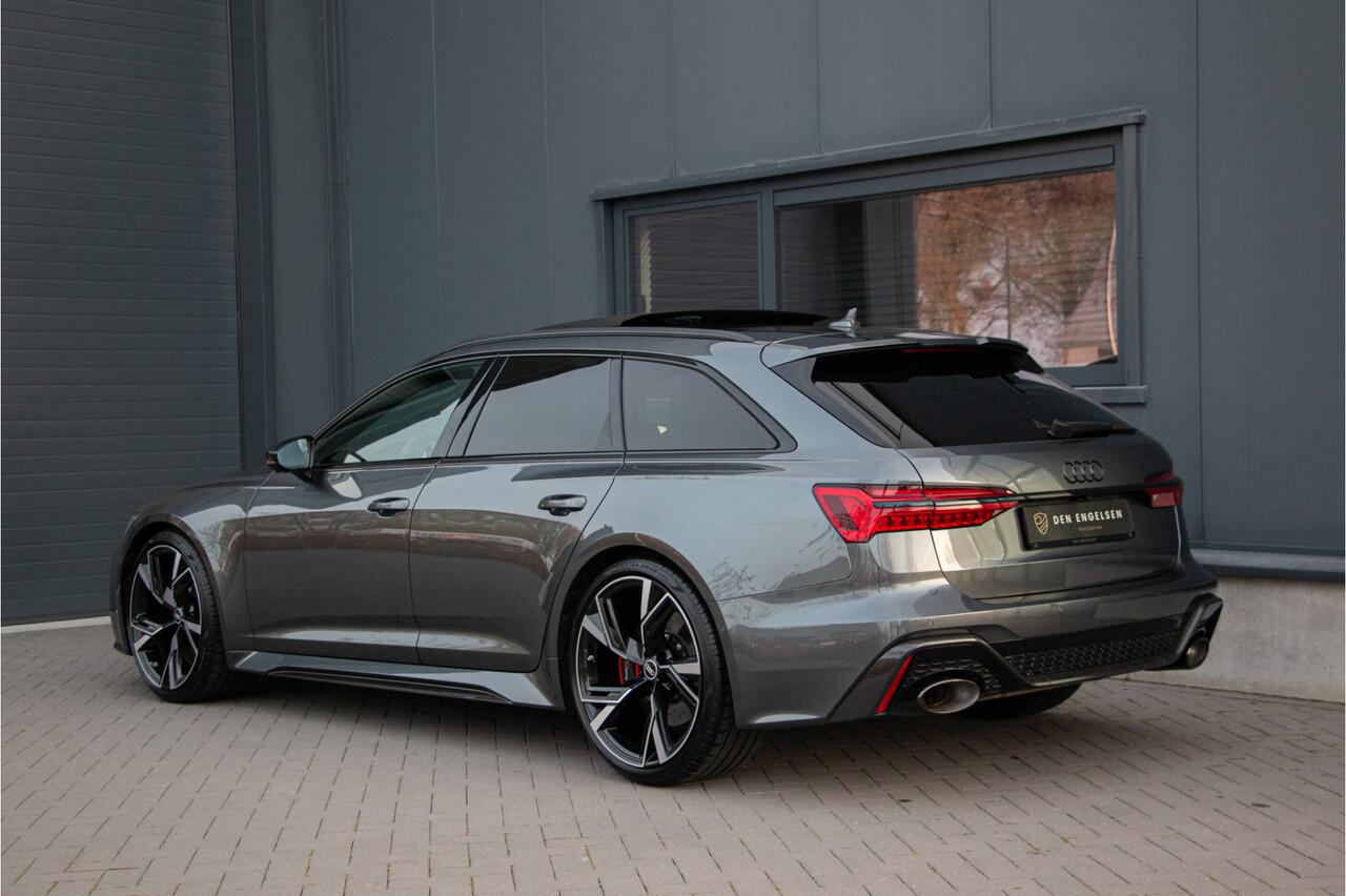 Audi RS6 Avant V8 600PK | BTW | Keramische | ACC | 360 Cam | Head up | B&O + | Stoelventilatie | Lane & Side Assist | Dynamic+ 305km/h| Laser | Achterasbesturing | Laser | Memory | Garagedeuropener | Apple & Android Carplay | Sportuitlaat | Ambiance | Carbon | N.P