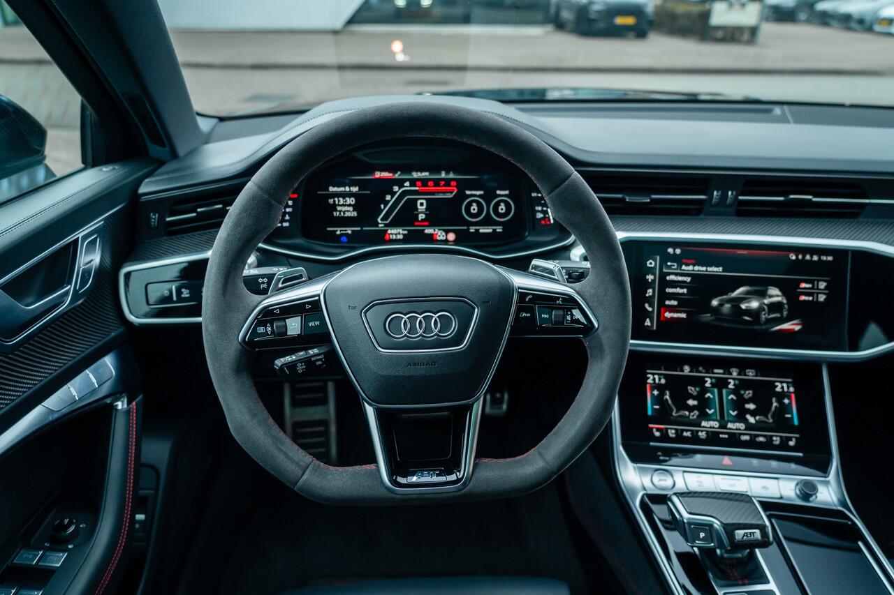 Audi RS6 ABT RS6-S 700pk | ABT HR22 Matt Racing Gold | Audi Exclusive | Carbon optiek | RS Design pakket rood | Dynamic plus incl keramisch | uitgebreid leder pakket HD Maxtrix LED | Panorama dak | Assistentiepakket Tour + City + Parkeren | B&O sound | Comfort sle