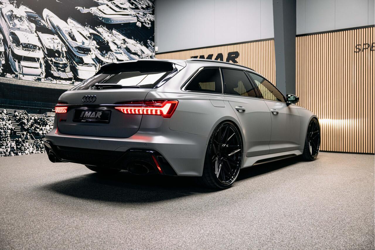 Audi RS6 Avant RS 6 TFSI quattro | Beton grijs matte | 23 inch Vossen HF7 | Keramisch | Pano |