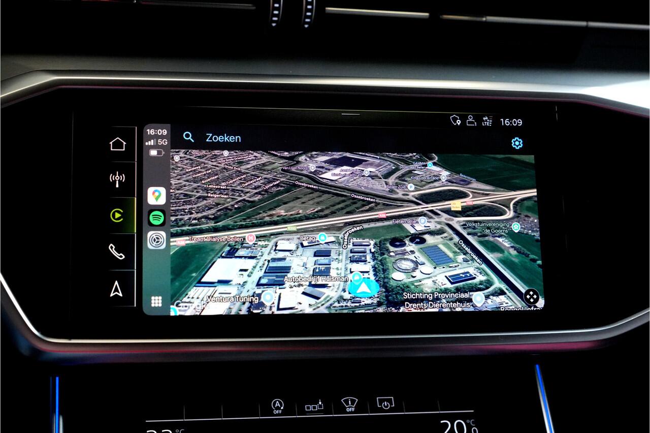 Audi RS6 Avant 4.0 TFSI 441kW/600pk Aut8 Quattro Performance LUCHTVERING + SOFTCLOSE + BANG&OLUFSEN + STANDKACHEL + 360 CAMERA + HEAD-UP + DUBBEL GLAS + ADAPT.CRUISE + LANE ASSIST + MATRIX LED + STOELVERWARMING&-VENTILATIE + HEAD-UP + EL.TREKHAAK + 22" LM-VELGEN!!