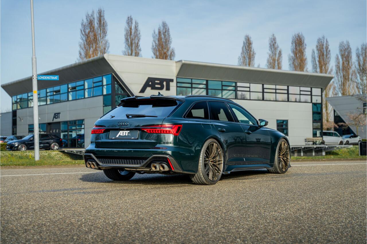 Audi RS6 ABT RS6-S 700pk | ABT HR22 Matt Racing Gold | Audi Exclusive | Carbon optiek | RS Design pakket rood | Dynamic plus incl keramisch | uitgebreid leder pakket HD Maxtrix LED | Panorama dak | Assistentiepakket Tour + City + Parkeren | B&O sound | Comfort sle