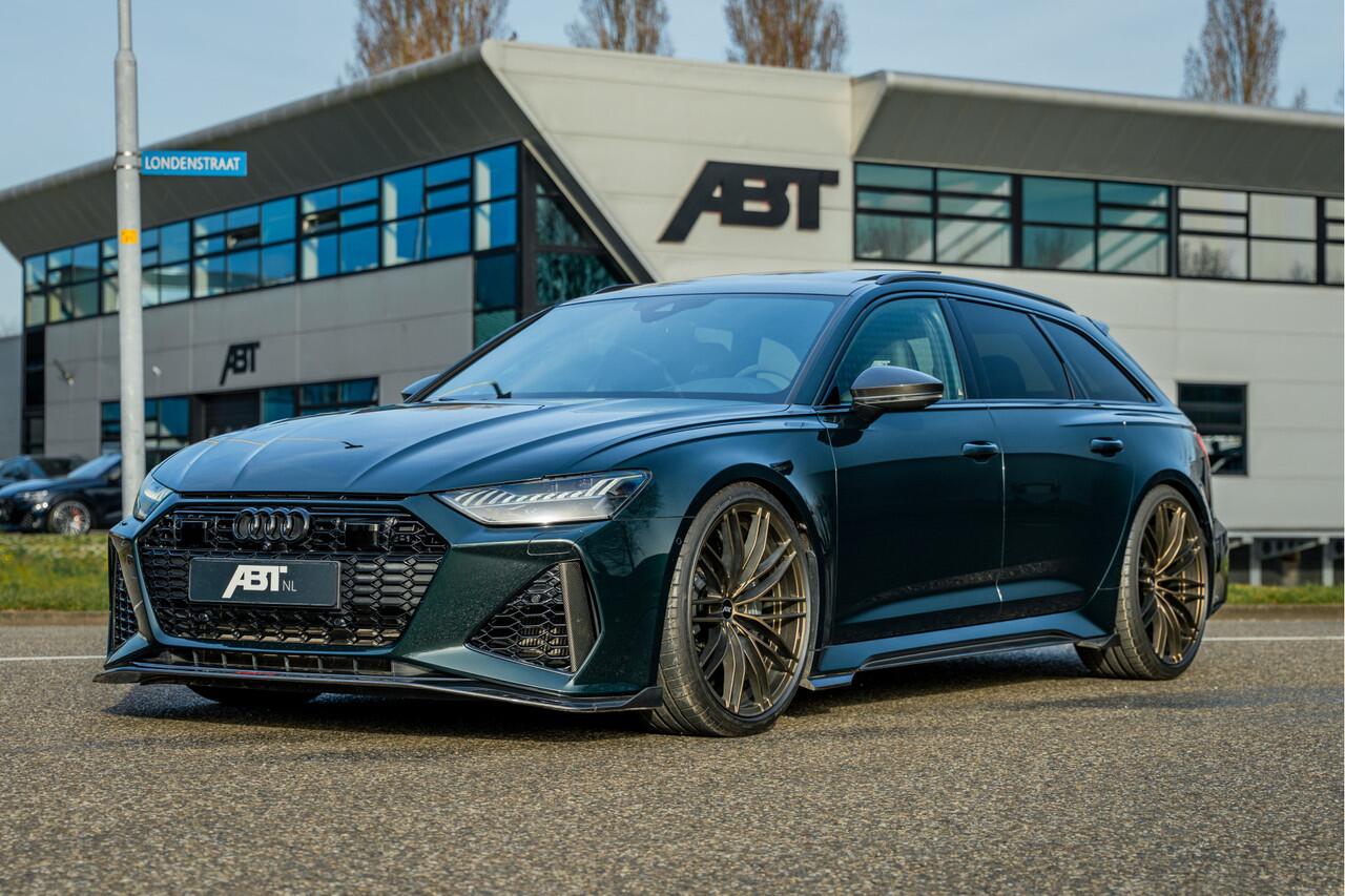 Audi RS6 ABT RS6-S 700pk | ABT HR22 Matt Racing Gold | Audi Exclusive | Carbon optiek | RS Design pakket rood | Dynamic plus incl keramisch | uitgebreid leder pakket HD Maxtrix LED | Panorama dak | Assistentiepakket Tour + City + Parkeren | B&O sound | Comfort sle