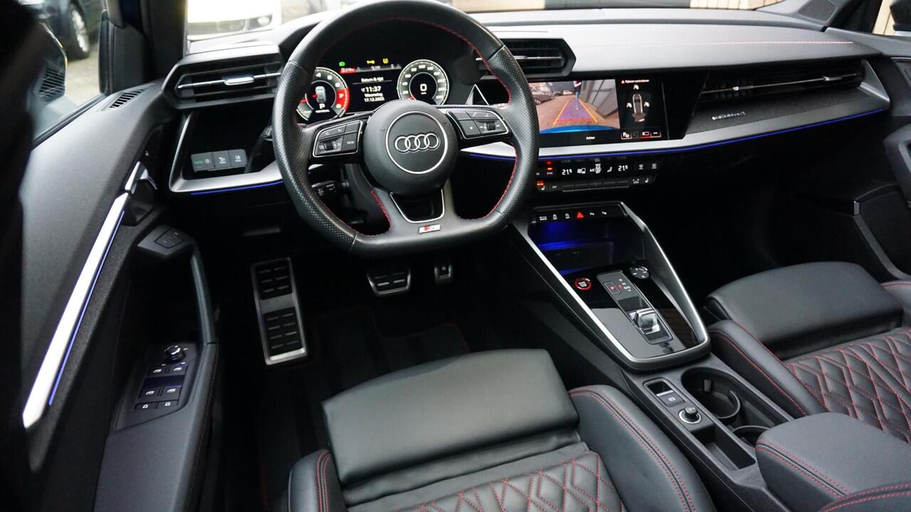 Audi S3 SPORTBACK 2.0 TFSI 310pk Quattro Pano.dak B&O RS-Seat Nappa HUD *Black Optik* 19inch LM Audi Sport *Arablau Pearl * *Unieke S3*