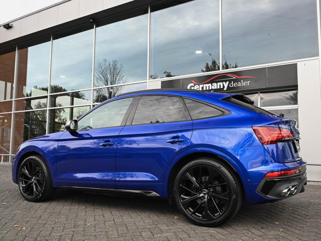 Audi SQ5 Sportback 3.0TDI 342 pk Quattro Ultra Blauw Luchtvering Pano Carbon 360Cam B&O Sfeerverl Trekh.