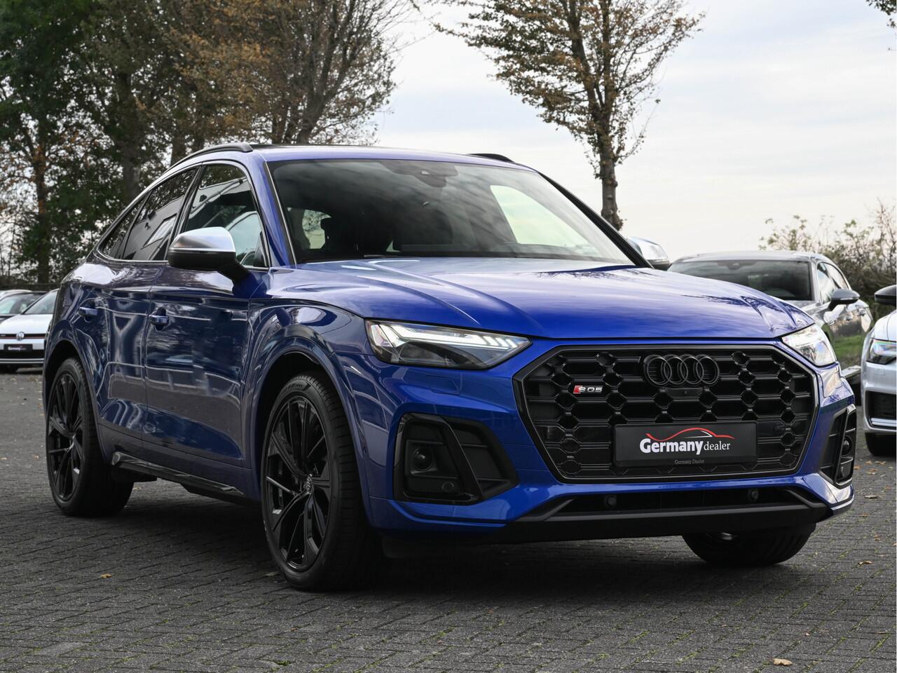 Audi SQ5 Sportback 3.0TDI 342 pk Quattro Ultra Blauw Luchtvering Pano Carbon 360Cam B&O Sfeerverl Trekh.