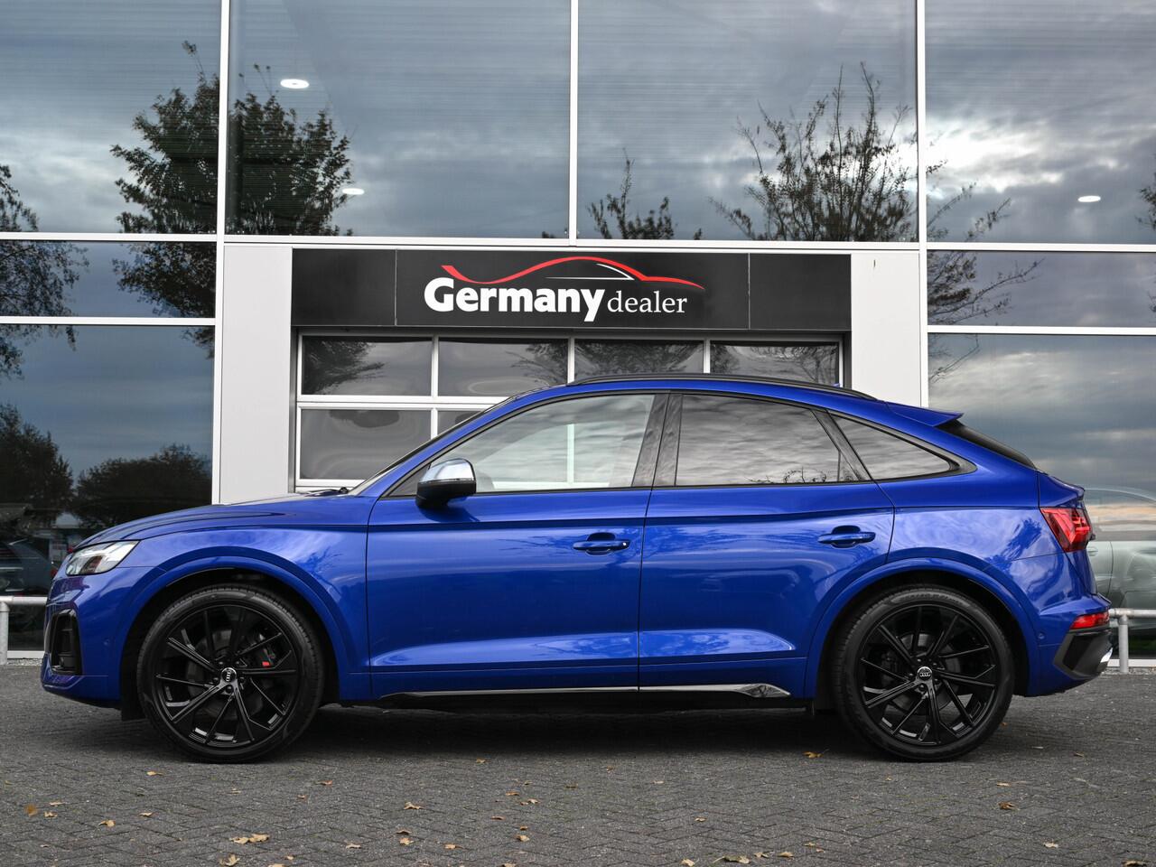 Audi SQ5 Sportback 3.0TDI 342 pk Quattro Ultra Blauw Luchtvering Pano Carbon 360Cam B&O Sfeerverl Trekh.