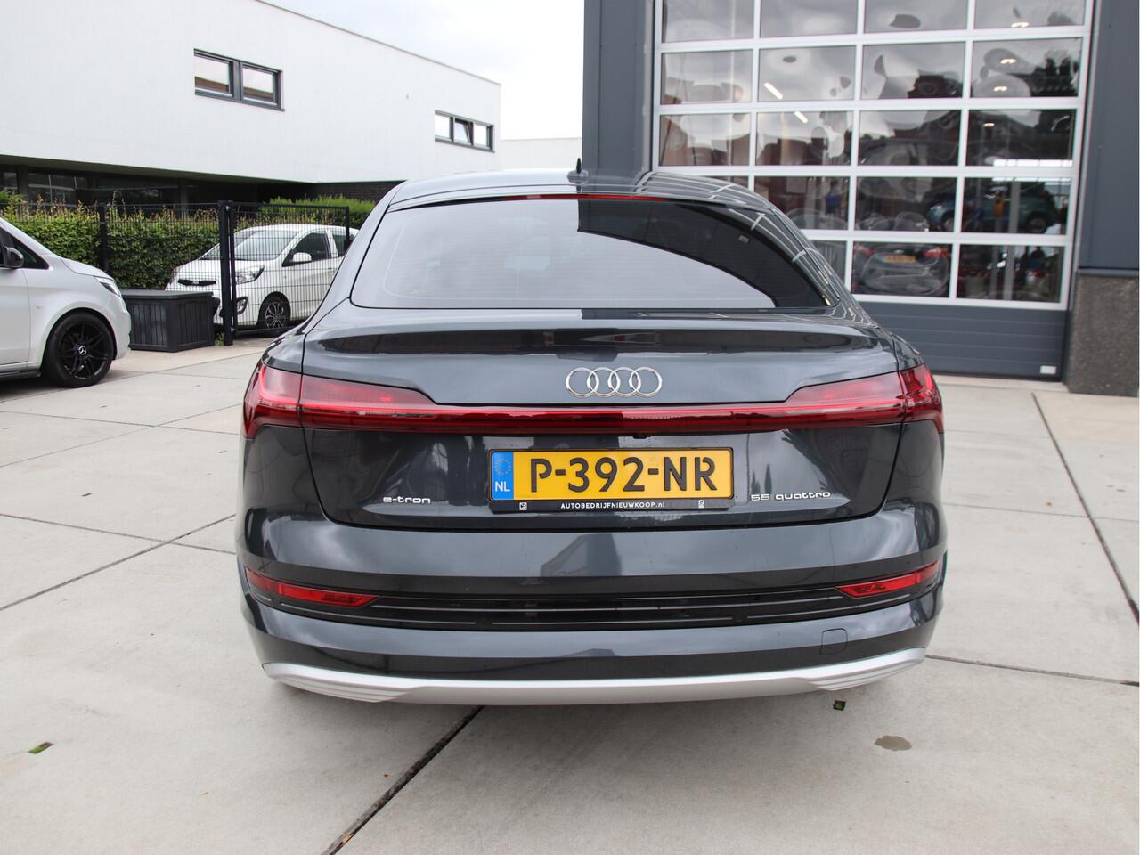 Audi e-tron Sportback 55 quattro Advanced ed. Plus 95 kWh Leder, 1e eig, NL auto, NIEUW!! Prijspakker!