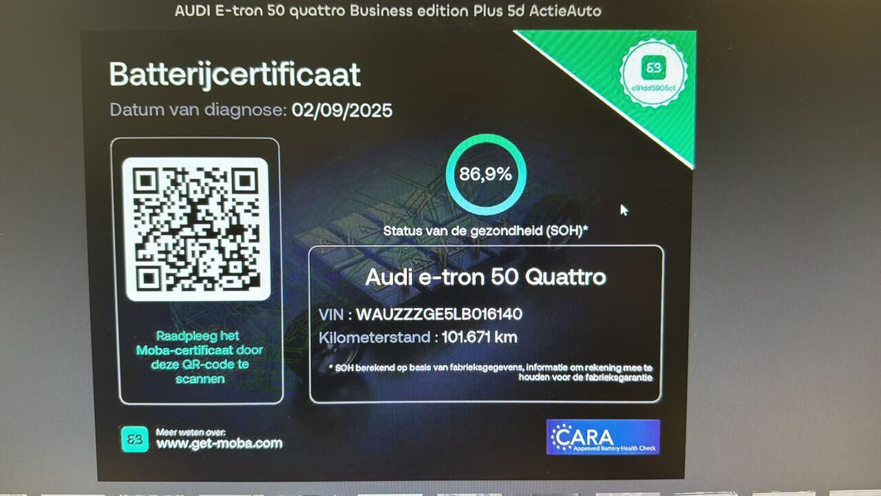 Audi e-tron e-tron 50 quattro Launch edition plus 71 kWh ACC Panoramadak Lederen bekleding