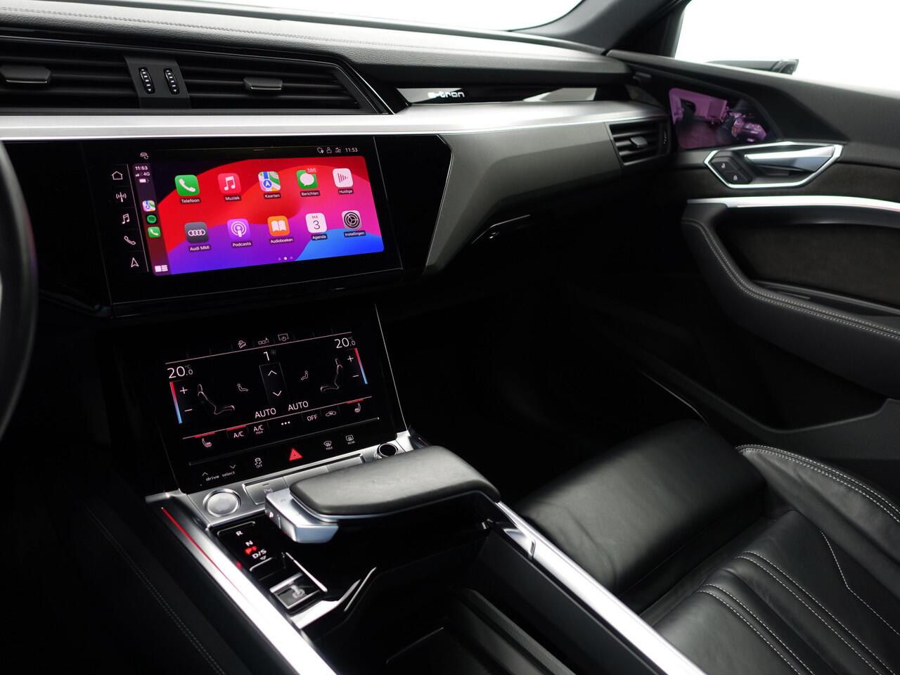 Audi e-tron e-tron 55 quattro S advanced 95 kWh Bang Olufsen, Camera Spiegels, 360 Camera, Sfeerverlichting, Luchtvering