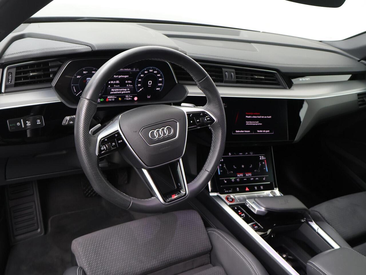 Audi e-tron S quattro 95 kWh | 503 PK | SoH 100% | Trekhaak | S Line | half lederen bekleding | Lichtmetalen velgen 20"|