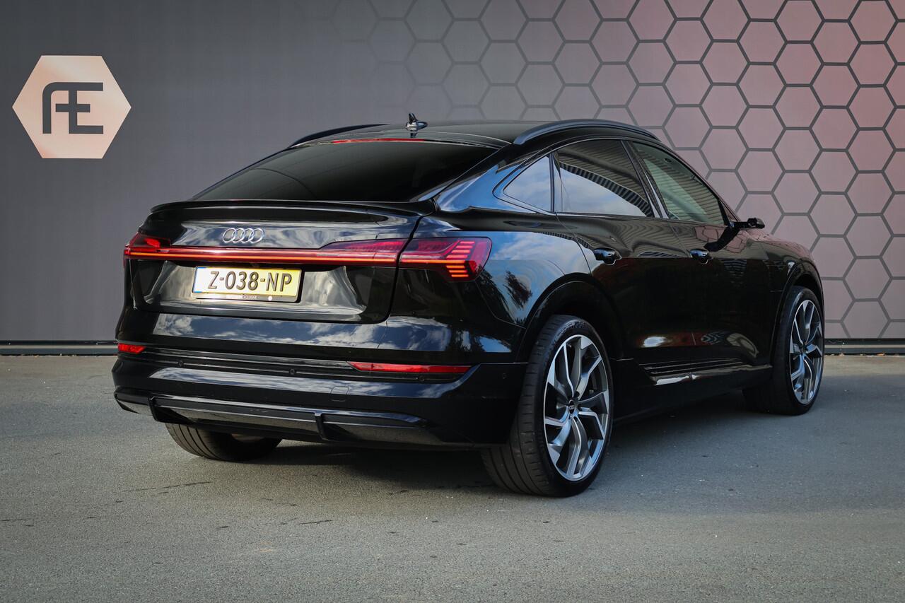 Audi e-tron Sportback 55 quattro 95 kWh | NETTO BIJTELLING SLECHTS ¤ 472,- | RS-STOELEN | ADAPTIVE CRUISE | 22" | B&O SURROUND | PANORAMADAK | VIRTUAL MIRRORS | STUURWIELVERWARMING | TREKHAAK| HEAD-UP DISPLAY | STOELVERWARMING V+A | LUCHTVERING | CARPLAY | DUBBE GLAS