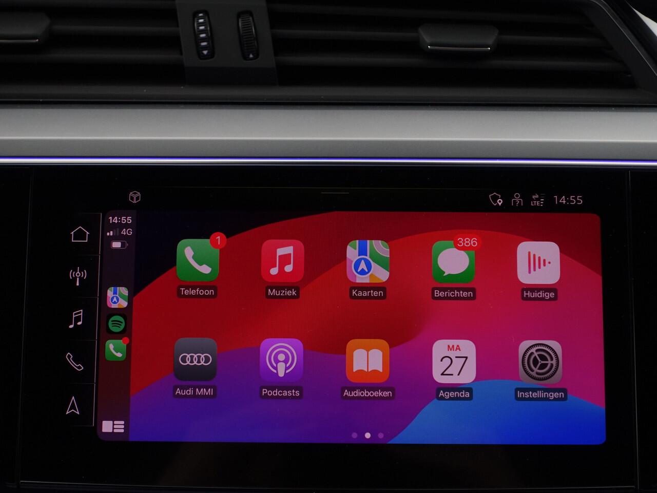 Audi e-tron 55 quattro Business edition Plus 95 kWh 2x Laadpoort, Panoramadak, Memory, Carplay, Leder Sport Interieur, Sfeerverlichting