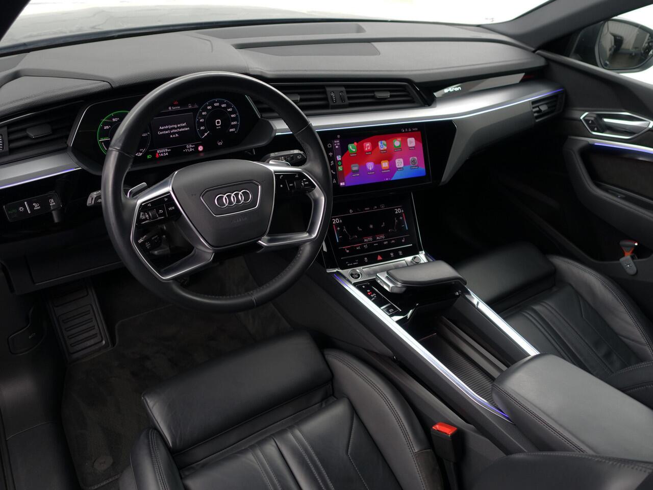Audi e-tron 55 quattro Business edition Plus 95 kWh 2x Laadpoort, Panoramadak, Memory, Carplay, Leder Sport Interieur, Sfeerverlichting