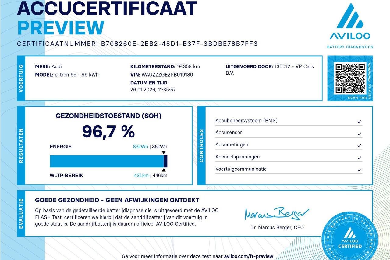 Audi e-tron Sportback 55 quattro Advanced edition Plus 95 kWh