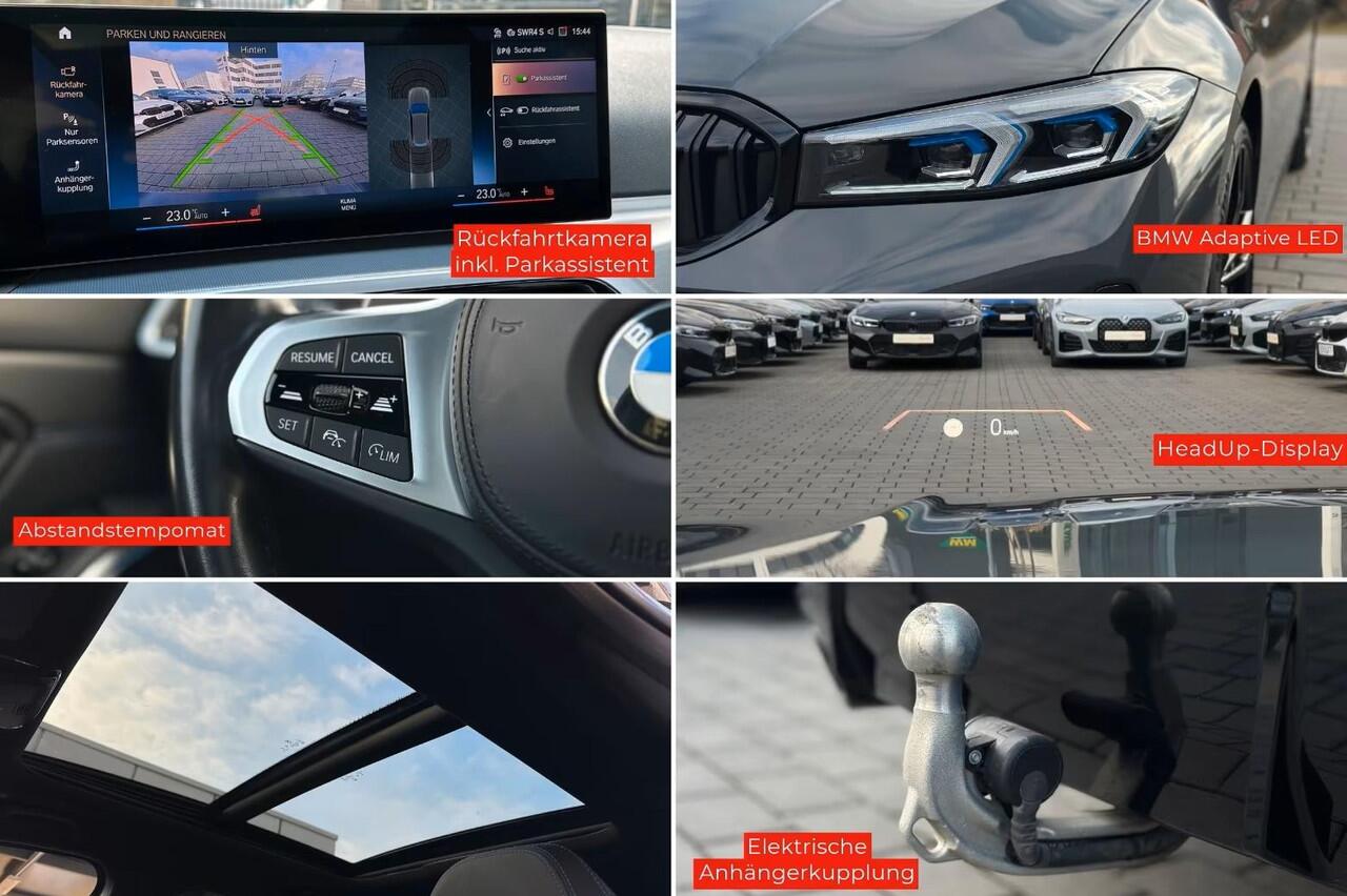 BMW 3-SERIE Touring 320d xDrive M-SPORT ** LED, NAVI+, PANORAMA, HuD, TREKH, 19-inch LMV, DRAVIT GRAU ** 1e EIG - UNFALLFREI ** ** INFORMEER OOK NAAR ONZE AANTREKKELIJKE FINANCIAL-LEASE TARIEVEN **