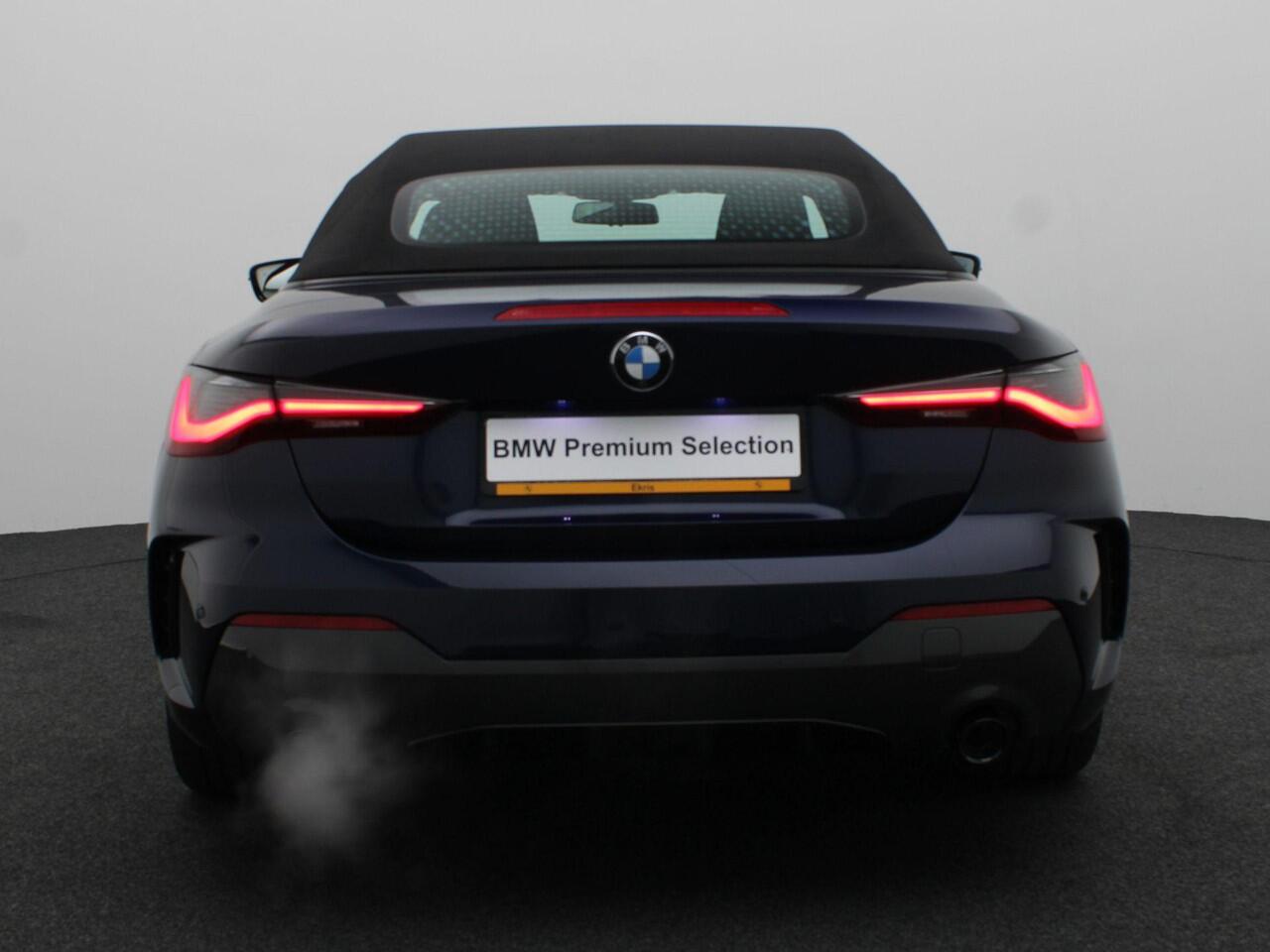 BMW 4-SERIE Cabrio 430i High Executive | M Sport Plus Pack | Audio Media Pack | Safety Pack | BMW Personal CoPilot Pack | Stuurwielrand Verwarmd | Driving Assistant Professional | Laserlight | Head-Up Display | Harman Kardon | 19''