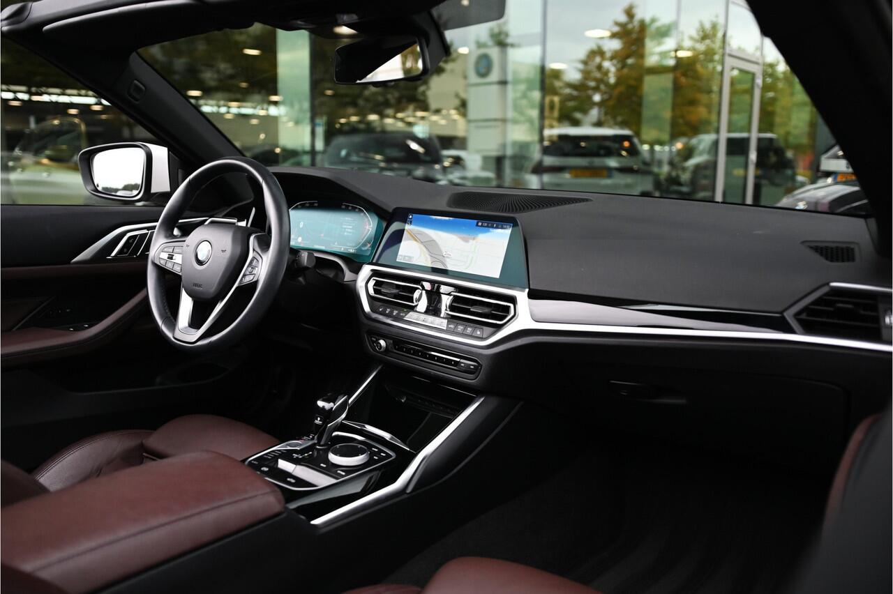 BMW 4-SERIE Cabrio 420i High Executive Automaat / Achteruitrijcamera / Parking Assistant / Live Cockpit Professional / Stoelverwarming / Cruise Control / 19" LMV