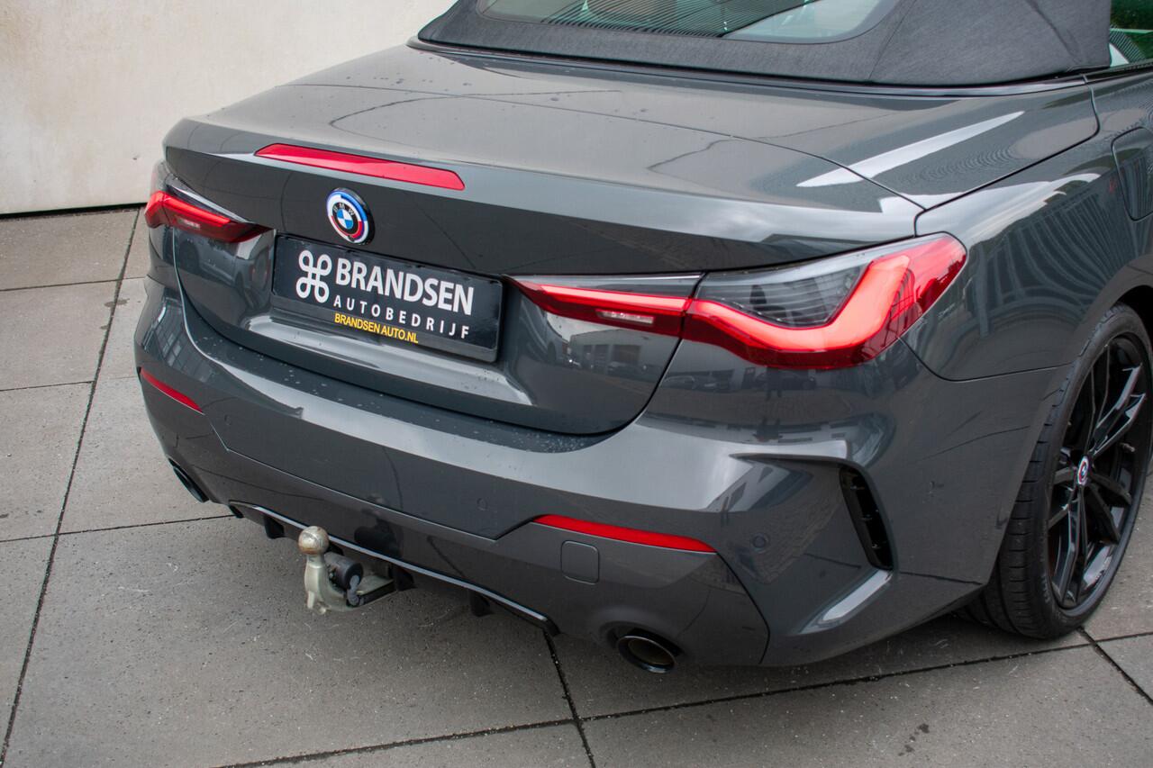 BMW 4-SERIE Cabrio 430i High Executive M-Sport -H&K-19"- Keyless-Nekverw.-Trekhaak-Stuur/Stoelverw-Dravitegrau-