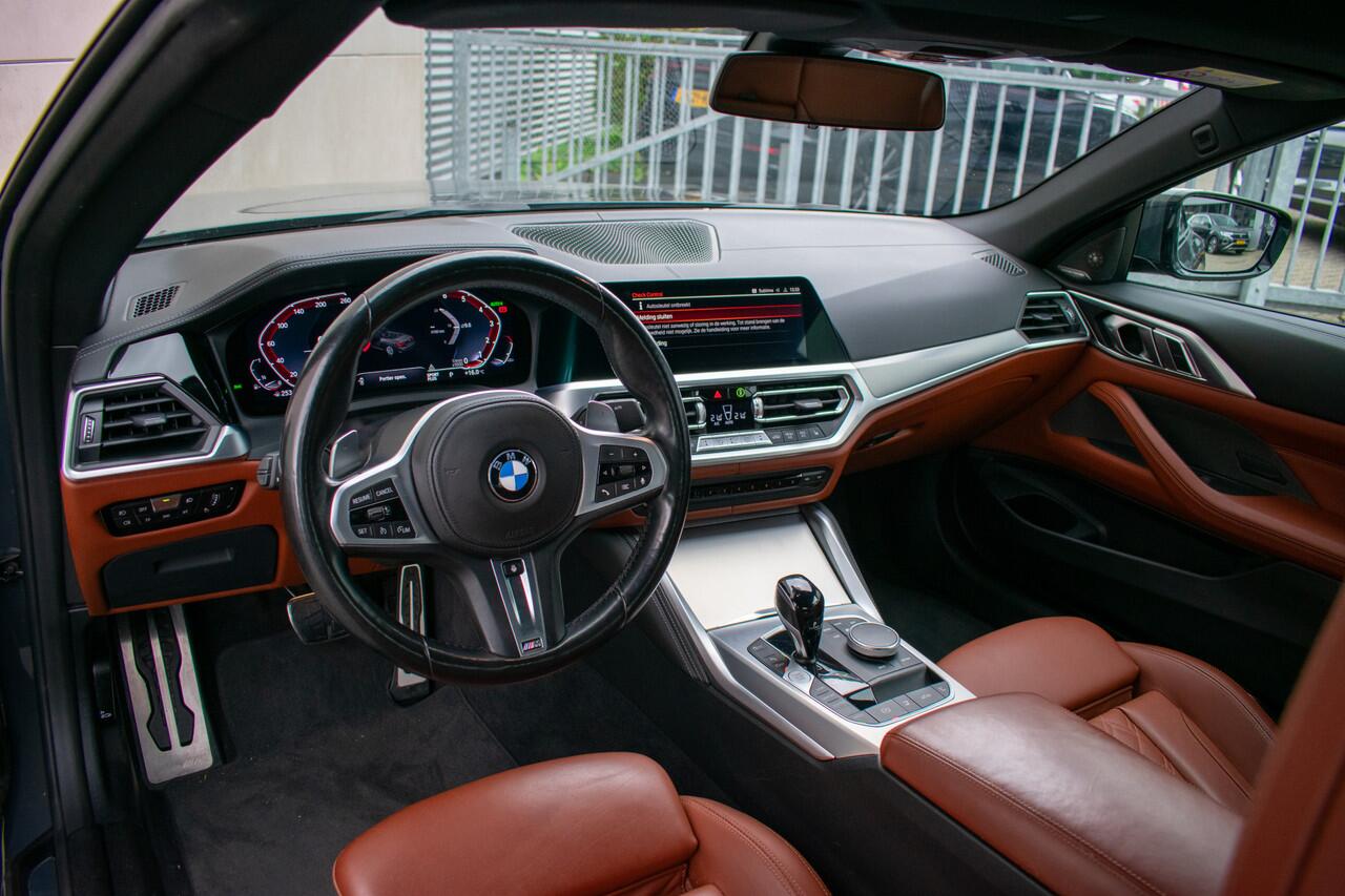 BMW 4-SERIE Cabrio 430i High Executive M-Sport -H&K-19"- Keyless-Nekverw.-Trekhaak-Stuur/Stoelverw-Dravitegrau-