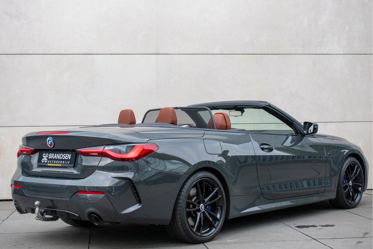 BMW 4-SERIE Cabrio 430i High Executive M-Sport -H&K-19"- Keyless-Nekverw.-Trekhaak-Stuur/Stoelverw-Dravitegrau-