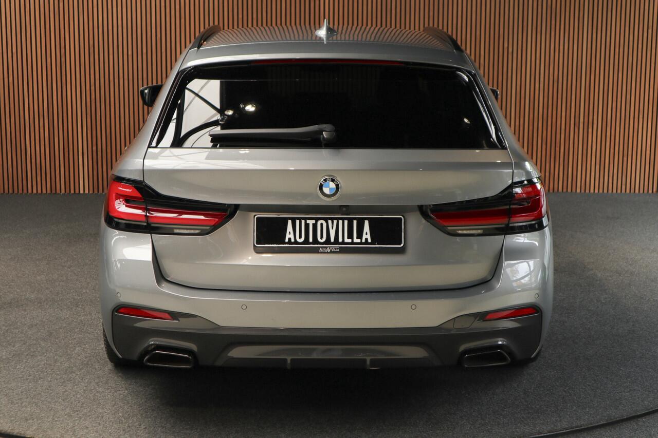 BMW 5-SERIE Touring 520i Mpakket HUD Navi Elektr. achterklep Camera Carplay Virtual Elektr. uitklapbare trekhaak Matrix ACC Stoelverwarming DAB Climate (3-zone) PDC Memory LM velgen BTW auto