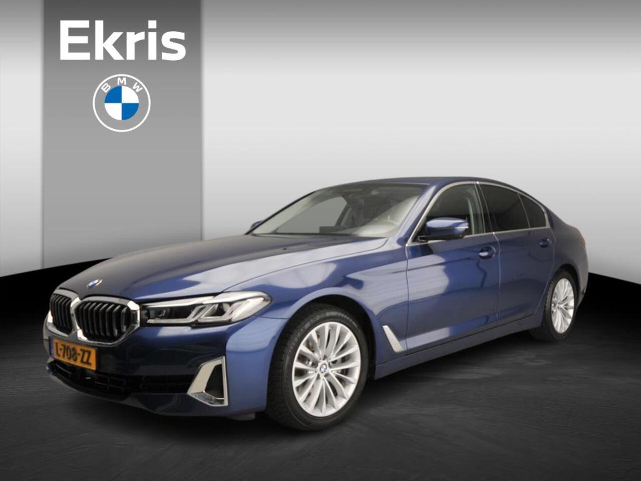 BMW 5-SERIE Sedan 520i | Laserlicht | Leder | Navigatie | Trekhaak | Active cruise | Comfortzetels | Stoelverwarming | DAB | Alu 18 inch