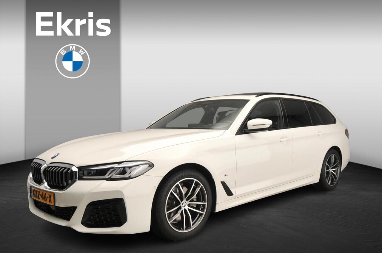 BMW 5-SERIE Touring 520d | M-Sportpakket | Laserlicht | Leder | HUD | Active cruise | Schuifdak | Comfortzetels | Keyles go | DAB | Hifi speakers | Alu 18 inch