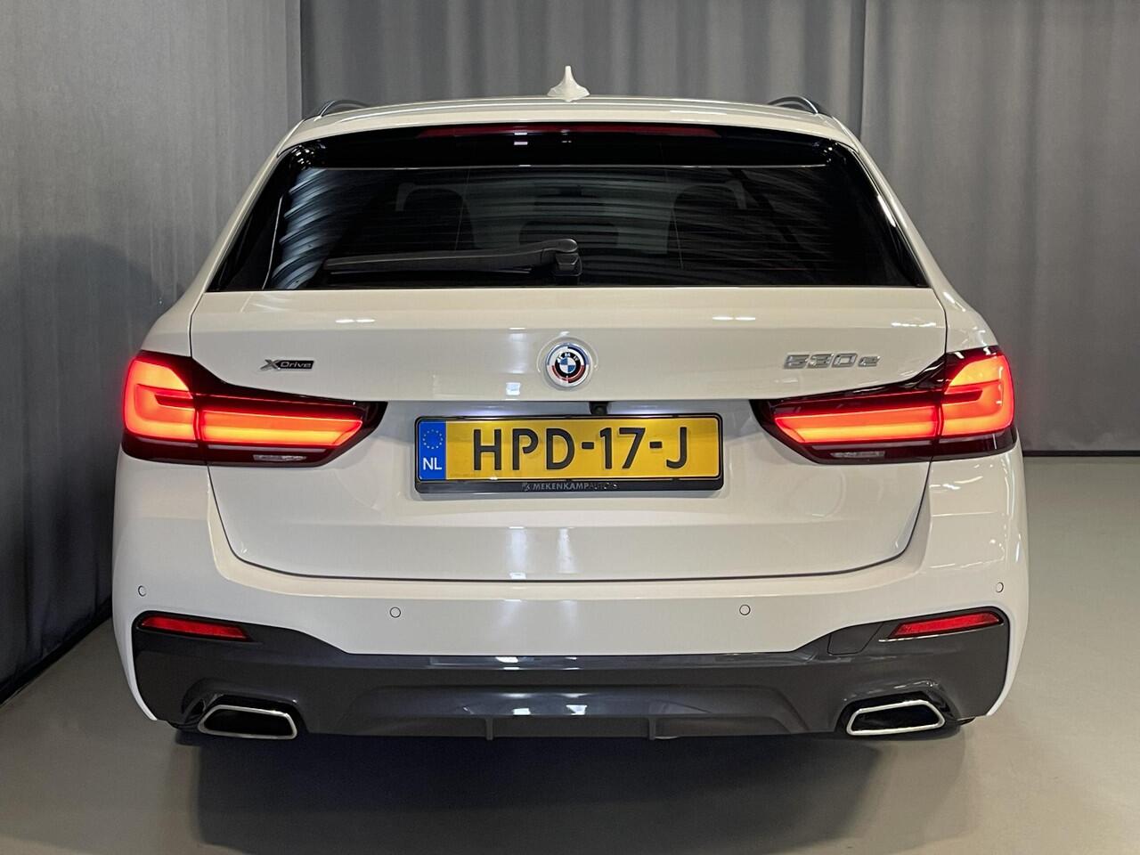 BMW 5-SERIE Touring 530e xDrive High Executive M Sport 18"/Laser LED/Leder/Head-up/Keyless/Trekhaak/Stoelverwarming/Adaptieve cruise/Dodehoek/Camera/Apple Carplay & Android Auto/HiFi