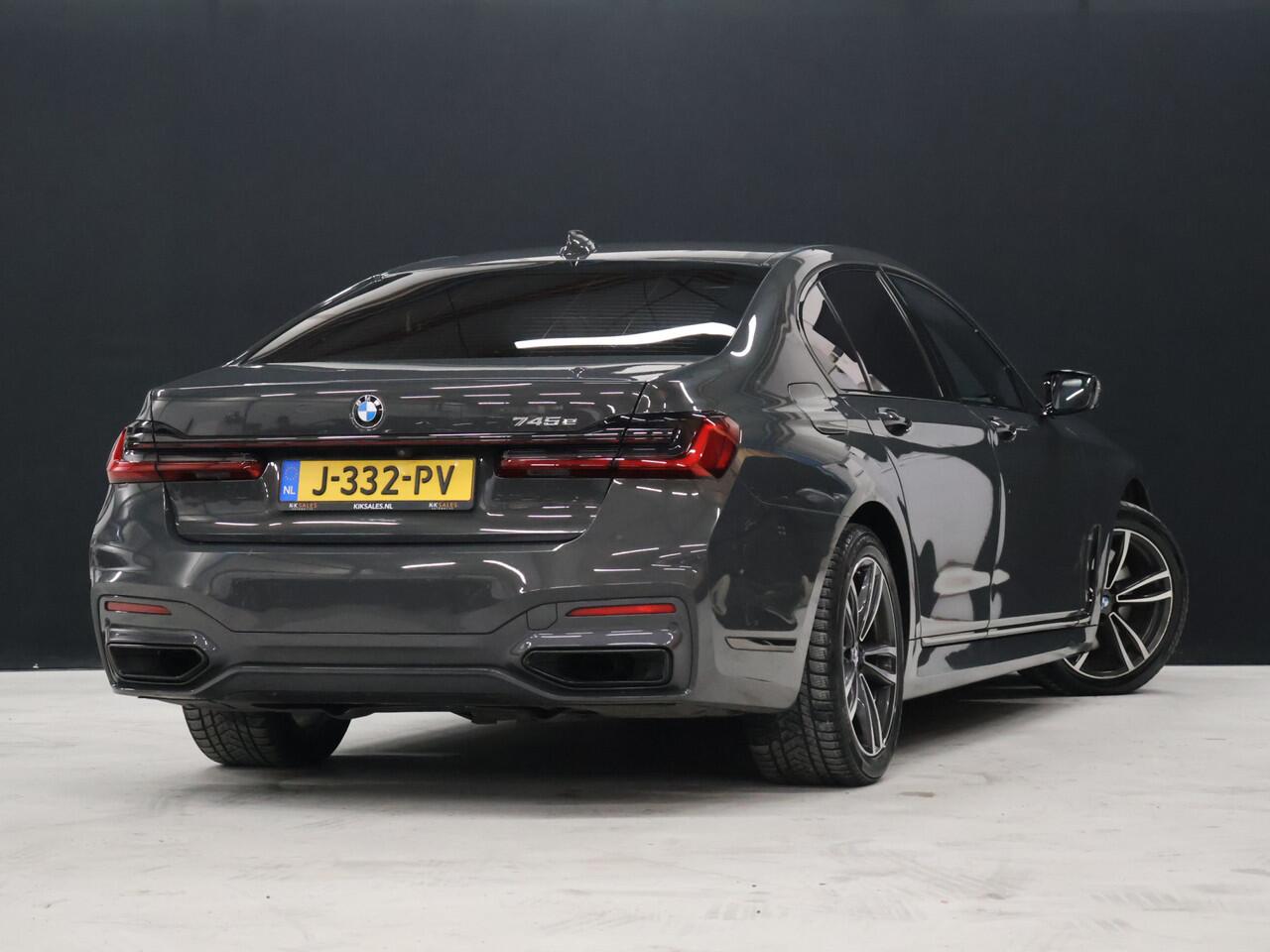 BMW 7-SERIE 745e High Executive M Sport [SCHUIFKANTELDAK, HARMAN/KARDON, APPLE CARPLAY, ANDROID, ELEKTRISCH VERSTELBARE STOELEN V+A, STOELMASSAGE V+A, LUCHTVERING, 360 CAMERA, HEAD-UP, STUURVERWARMING, STOELVERWARMING, NIEUWSTAAT]