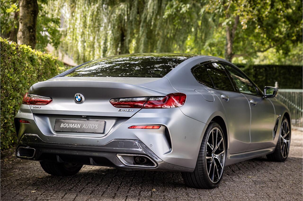 BMW 8-SERIE Gran Coupé 840i xDrive M Sport Frozen Grey Individual Achterasbesturing Soft Close Laser Panorama