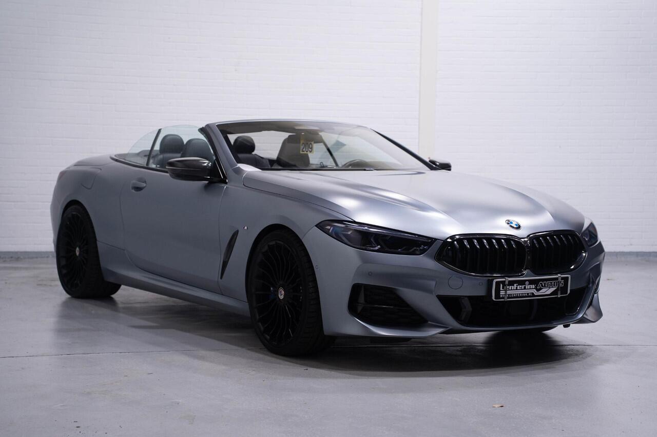 BMW 8-SERIE 840d xDrive High Executive HUD DAB Harman-Kardon Softclose driving-assist nachtzicht warmte-comfort pakket connected-service aircollar apple-carplay Frozen Bleustone met carbon inleg 21"LMV M-Pakket
