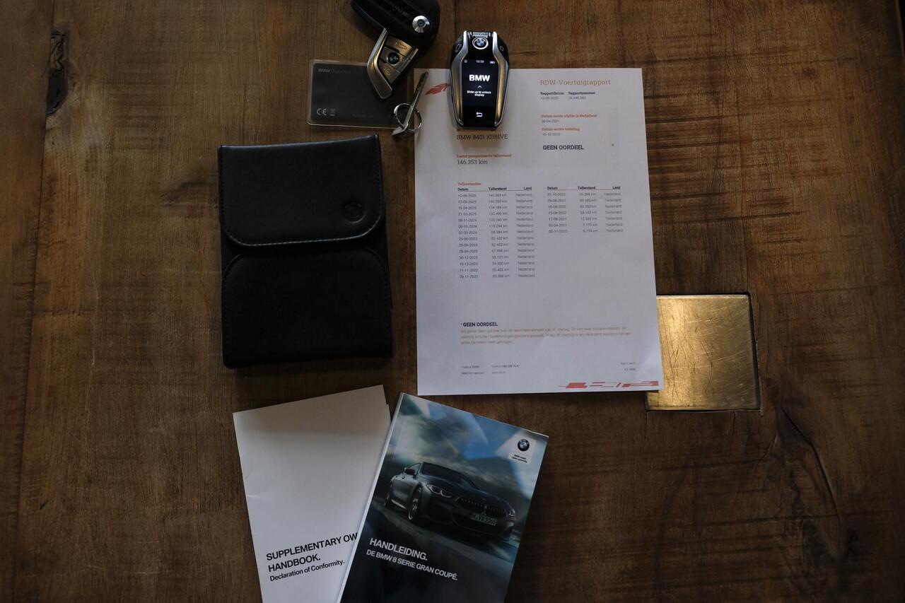 BMW 8-SERIE Gran Coupé 840i 333pk M-sport xDrive Panoramadak M8 seats Bowers&Wilkins Stoelkoeling Aventurin Rot 20" LMV