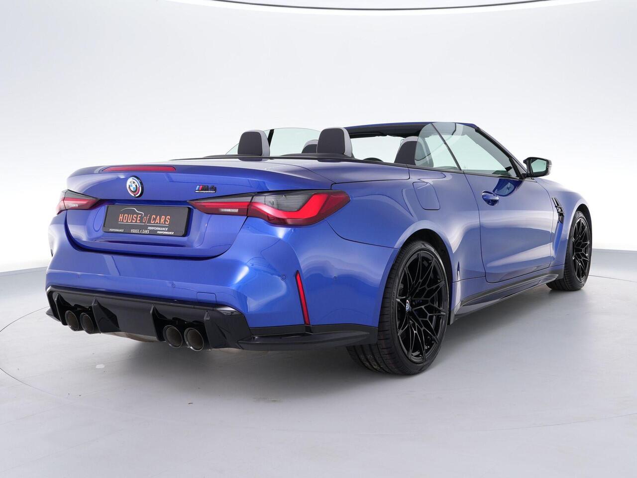 BMW M4 Competition Cabrio 510pk xDrive |dealer onderhouden|M-sport|M-sport stoelen|Laser LED|memory|360 camera|nekverwarming|sportuitlaat|HUD|blind spot|stoelventilatie + verwarming|