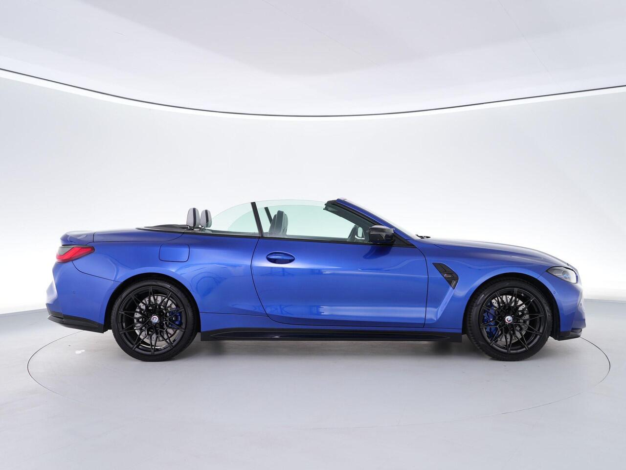 BMW M4 Competition Cabrio 510pk xDrive |dealer onderhouden|M-sport|M-sport stoelen|Laser LED|memory|360 camera|nekverwarming|sportuitlaat|HUD|blind spot|stoelventilatie + verwarming|